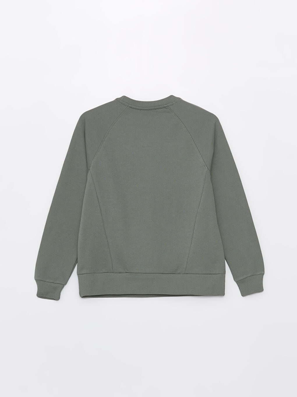 Haki Bisiklet Yaka Oversize Kadın Sweatshirt-6