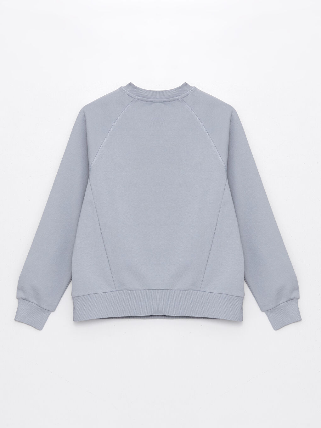 LCW Vision Mat Mavi Bisiklet Yaka Oversize Kadın Sweatshirt - 6