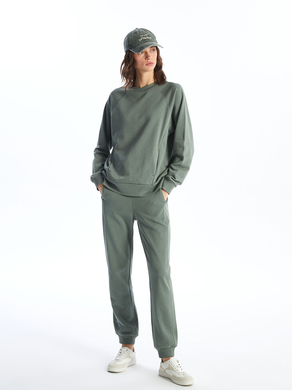 Women's Elastic Waist Regular Jogger Sweatpants -S46621Z8-GZA