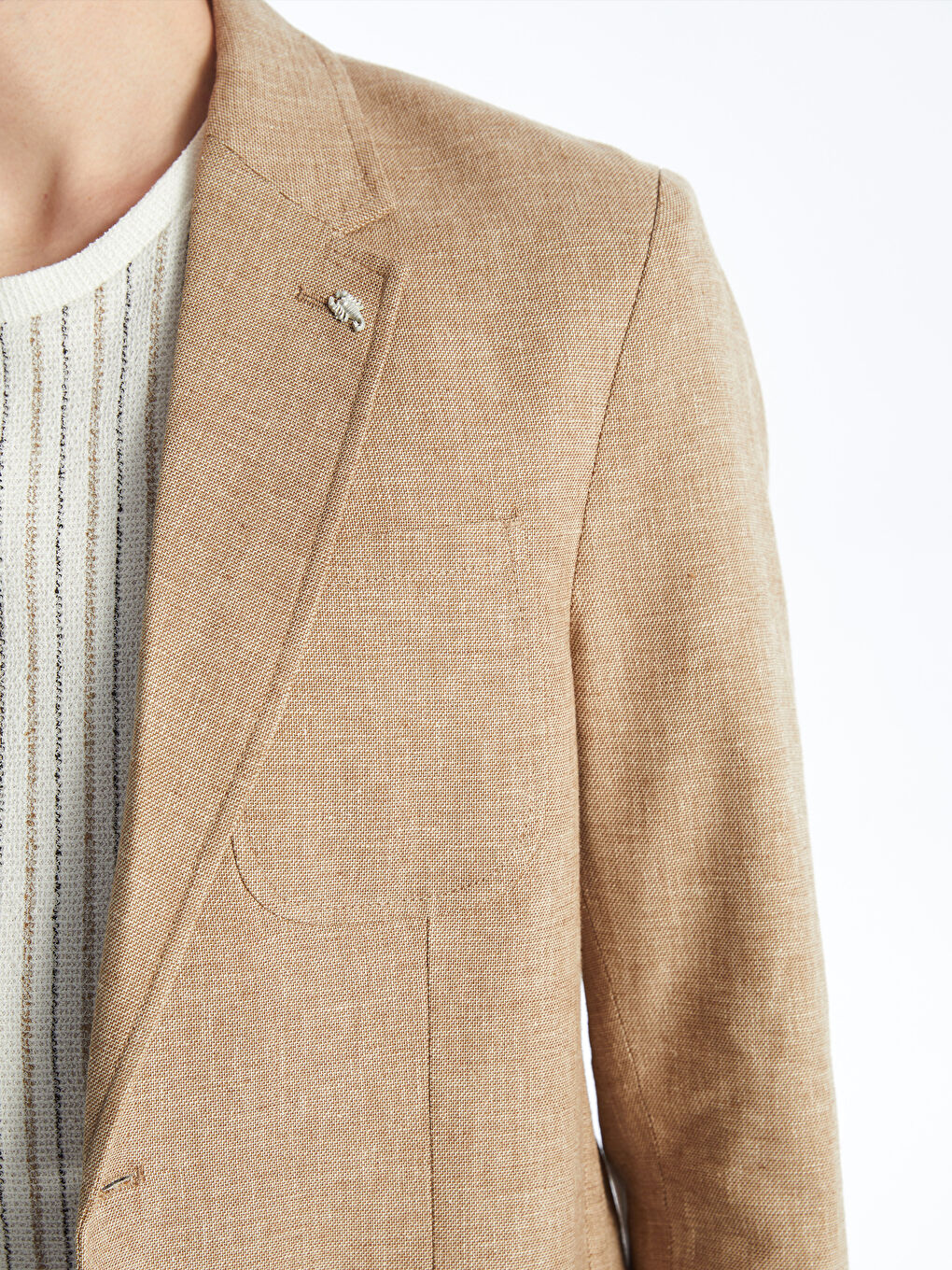 LCW Vision Kahverengi Dar Kalıp Erkek Blazer Ceket - 3