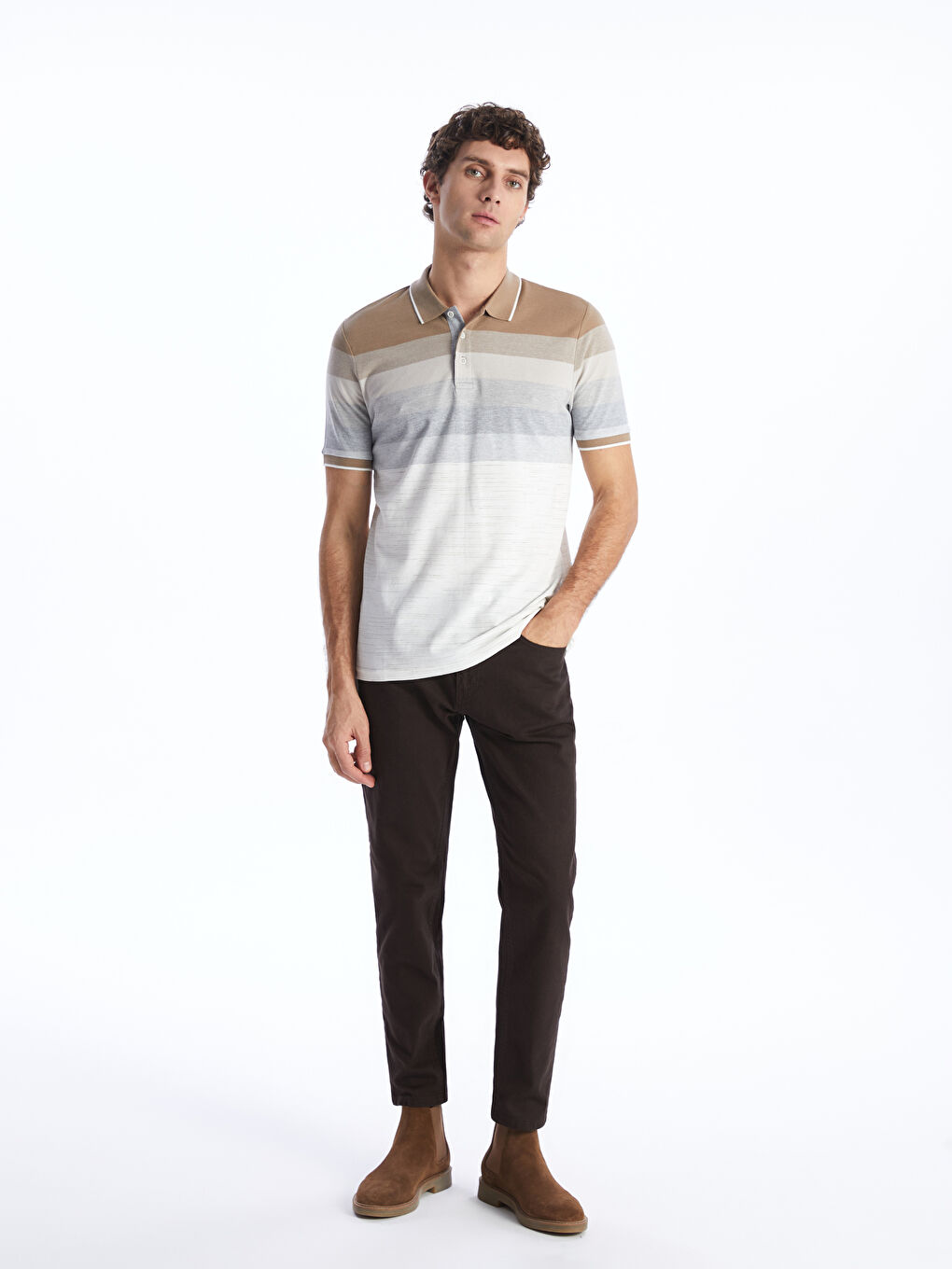 Prugasta polo majica kratkog rukava -S46632Z8-LE8