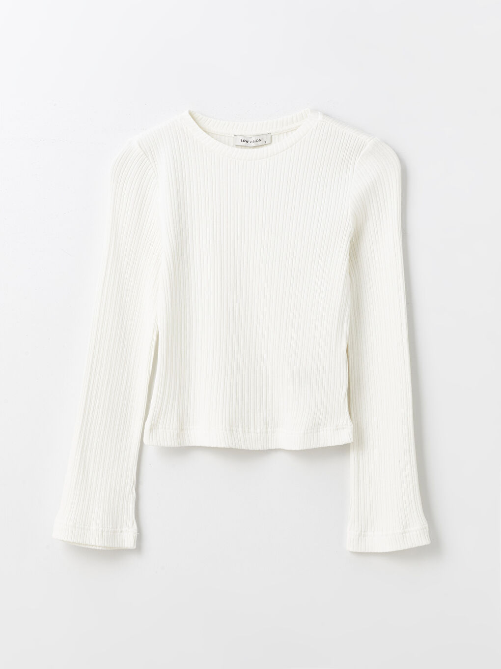 Crew Neck Regular Long Sleeve Women's T-shirt -S46637Z8-R9J