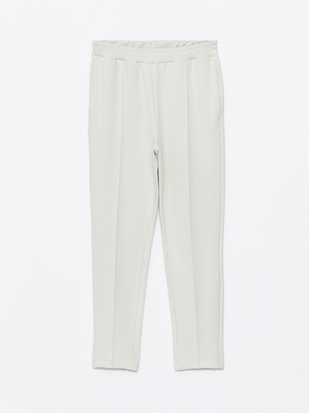 Elastic Waist Plain Interlock Women's Sweatpants -S46641Z8-VF5