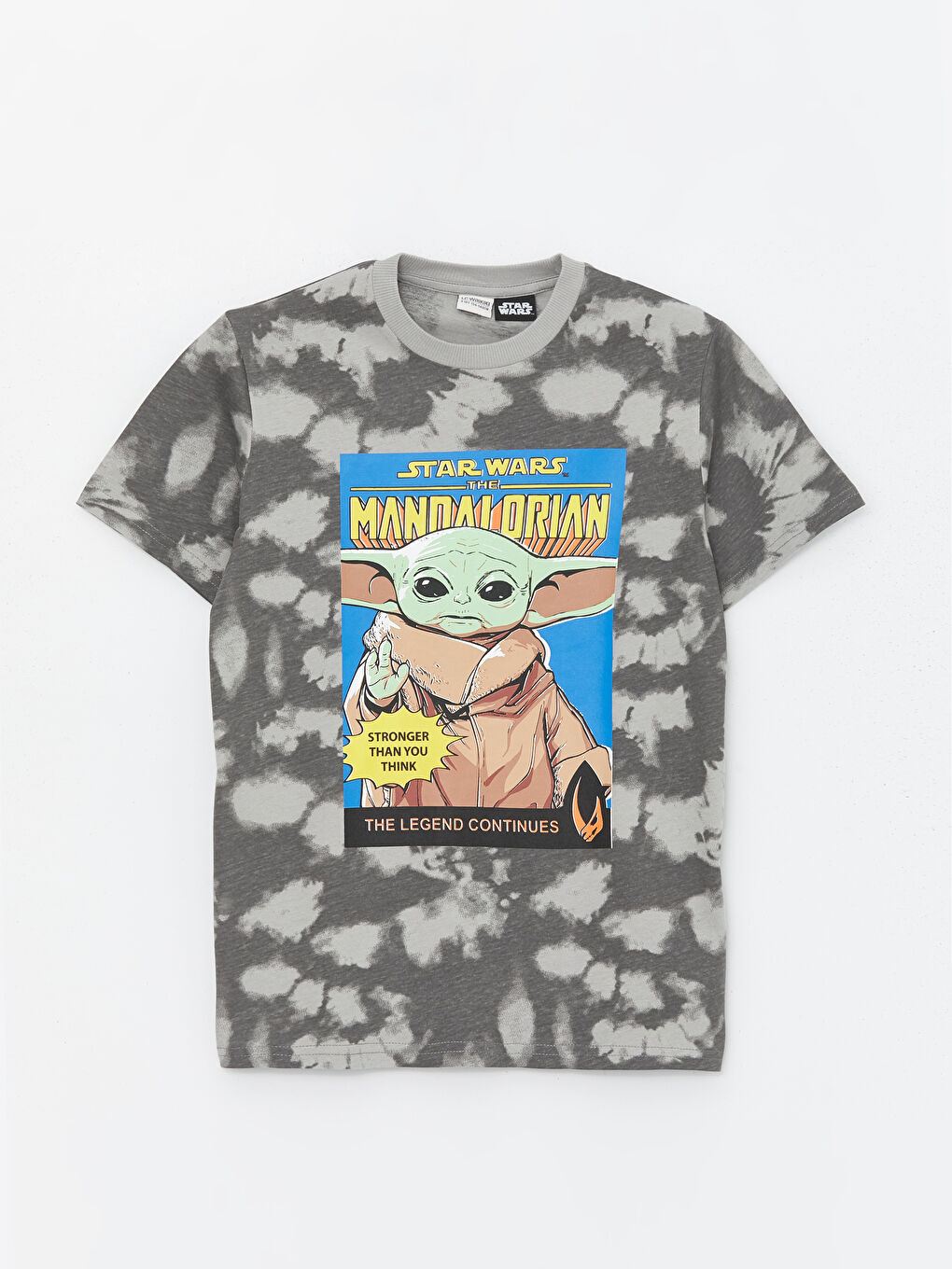 Crew Neck Baby Yoda Printed Boy's T-Shirt -S46646Z4-LQ9