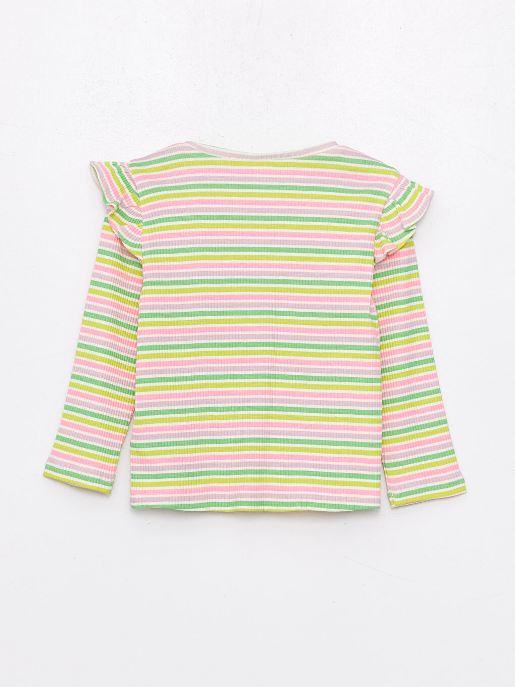 Crew Neck Long Sleeve Printed Baby Girls' T-Shirt-1