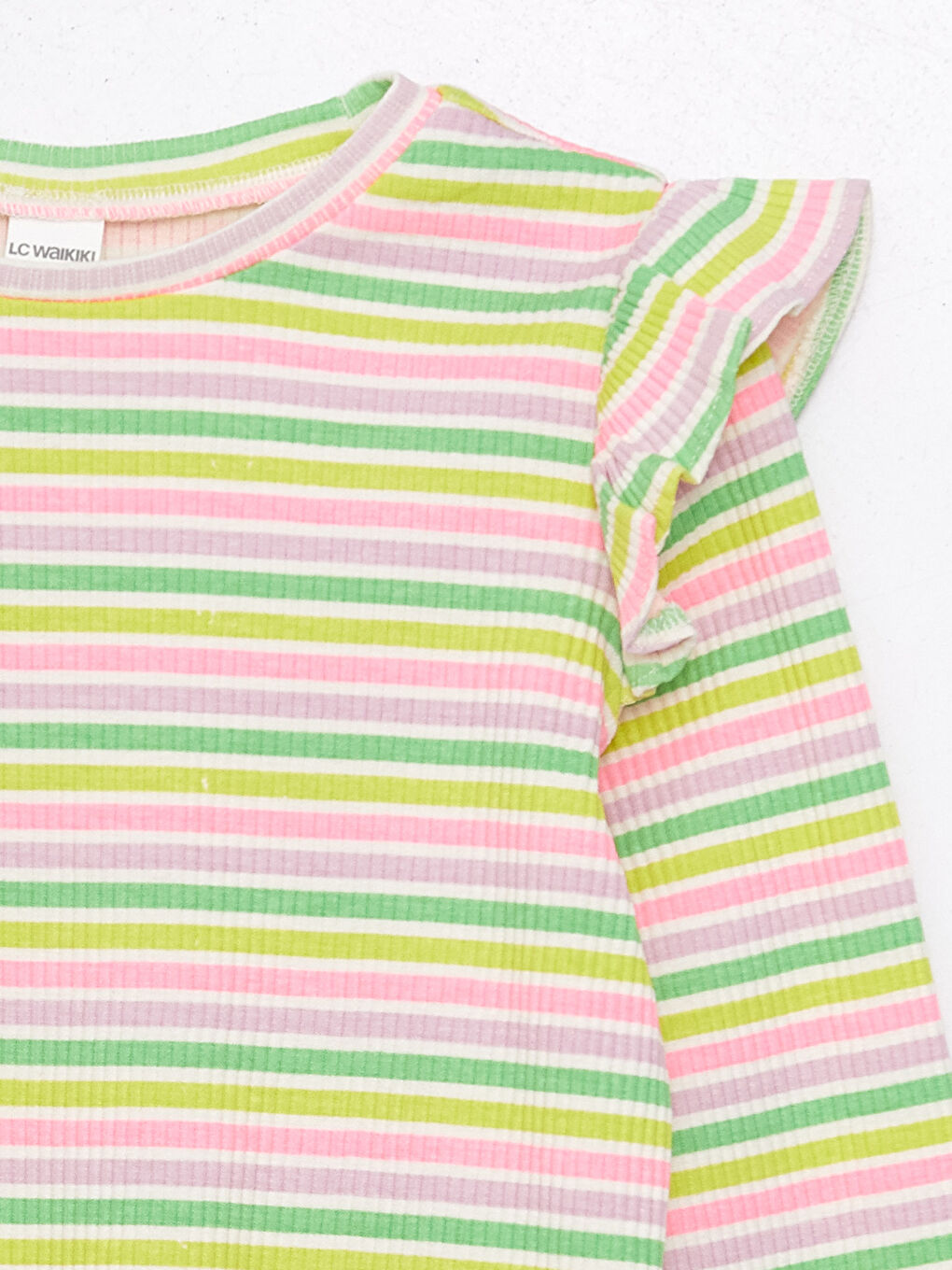 Crew Neck Long Sleeve Printed Baby Girls' T-Shirt-2
