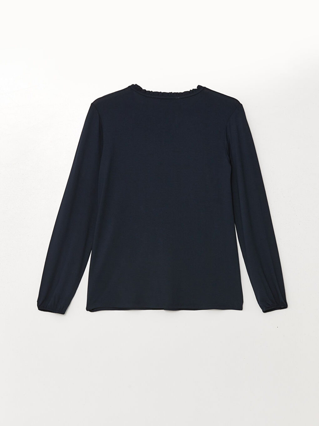 Tie Collar Straight Long Sleeve Women Blouse -S46676Z8-E1J