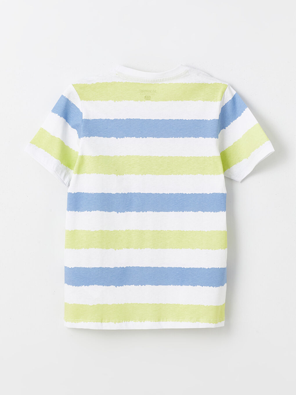 Beyaz Bisiklet Yaka Baskılı Kısa Kollu Erkek Çocuk Pijama Üst-1