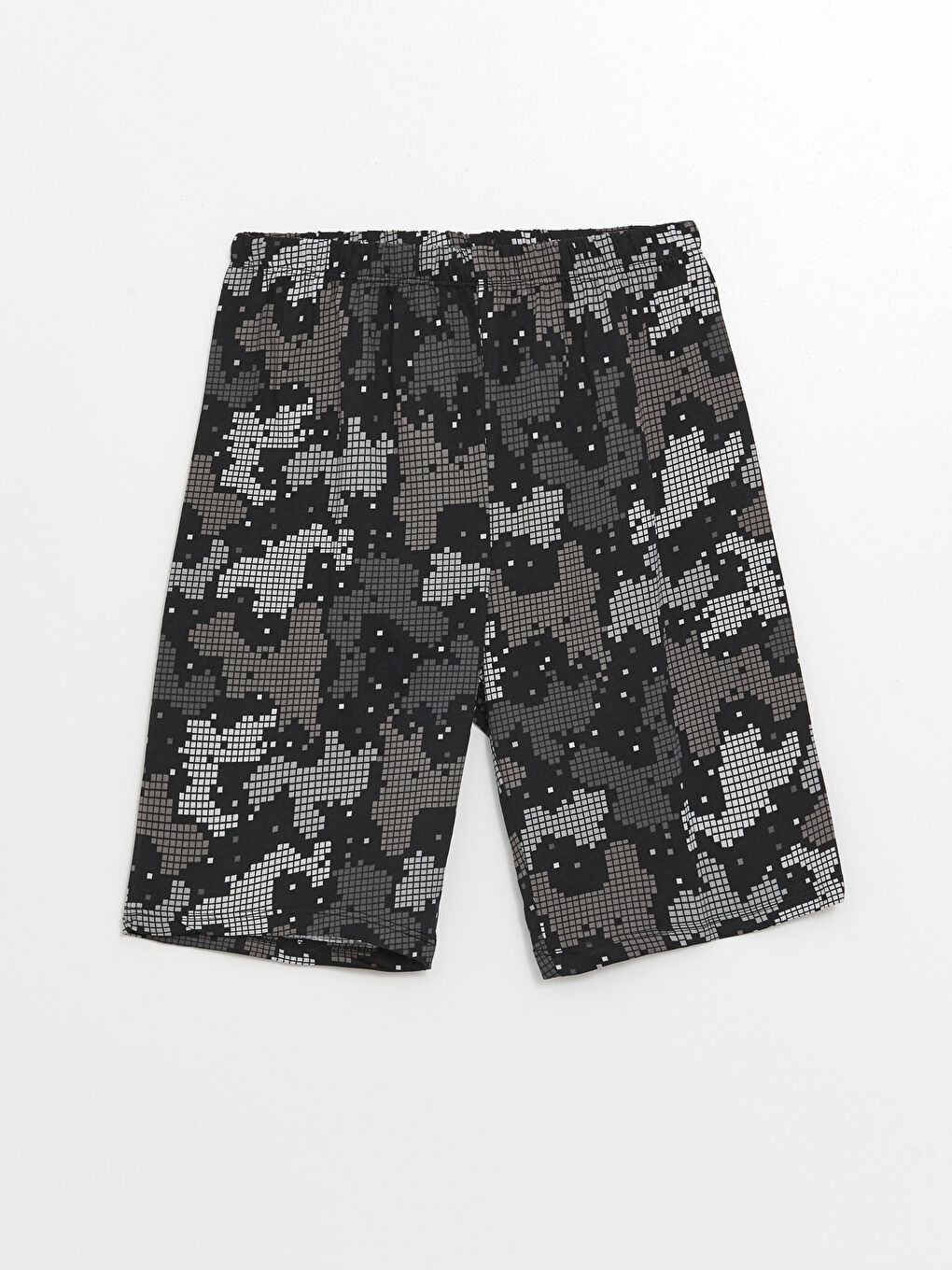 Siyah Beli Lastikli Baskılı Erkek Çocuk Pijama Şort