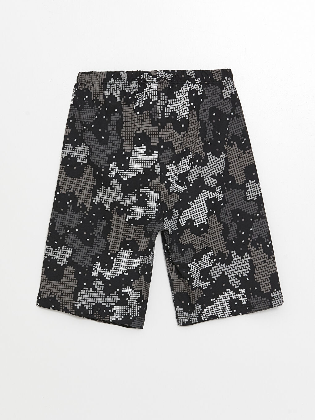 Siyah Beli Lastikli Baskılı Erkek Çocuk Pijama Şort-1