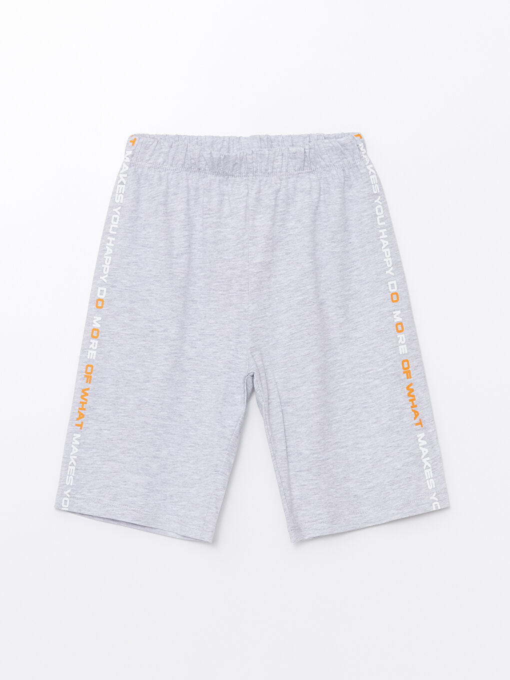 Gri Beli Lastikli Baskılı Erkek Çocuk Pijama Şort