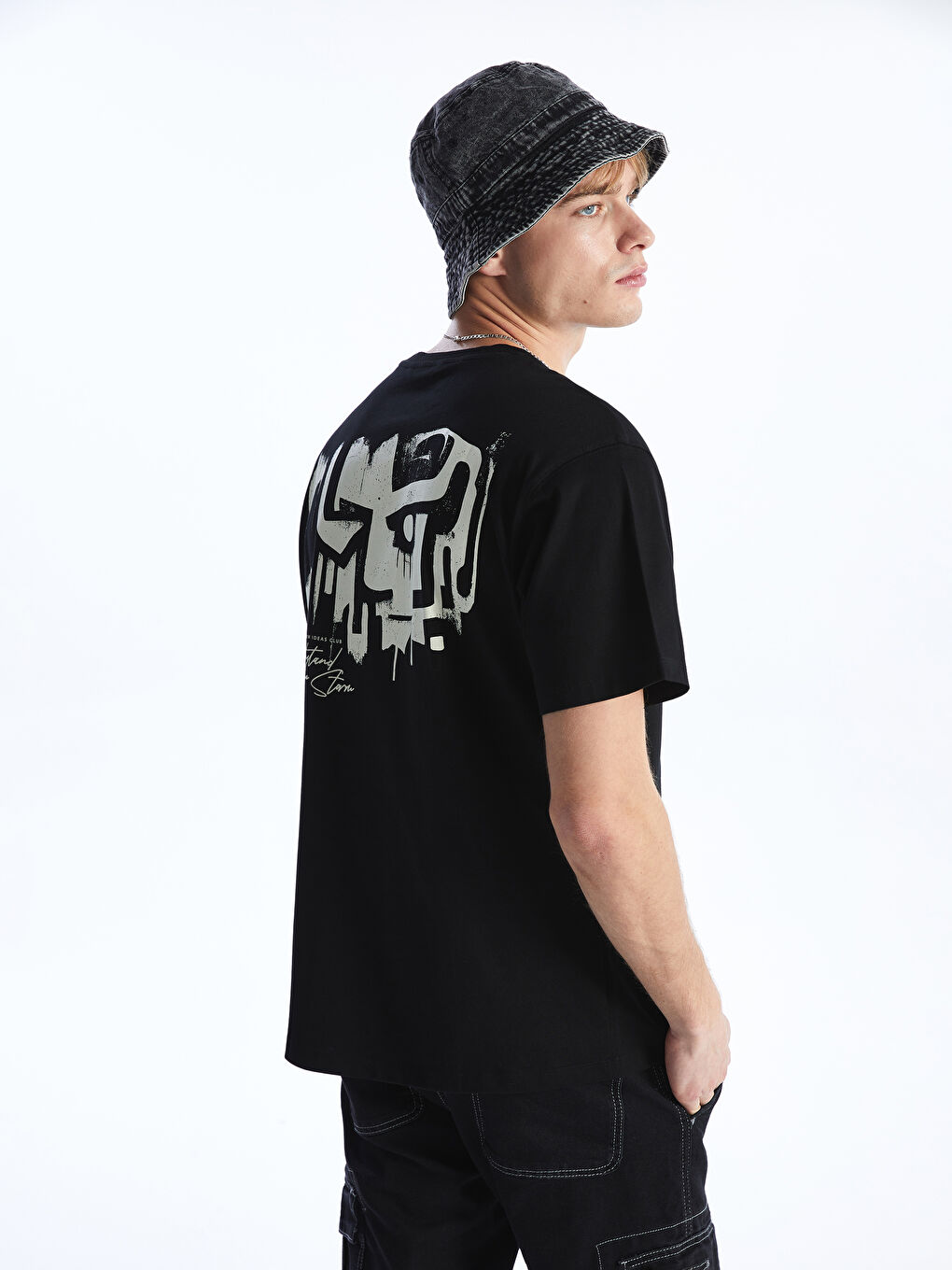 Crew Neck Short Sleeve Printed Combed Cotton Men's T-shirt -S46725Z8-CVL