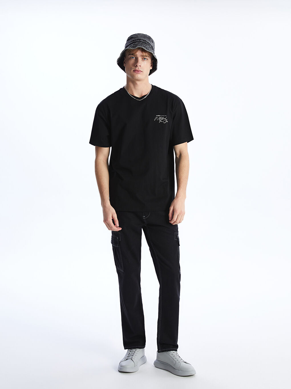 Crew Neck Short Sleeve Printed Combed Cotton Men's T-shirt -S46725Z8-CVL