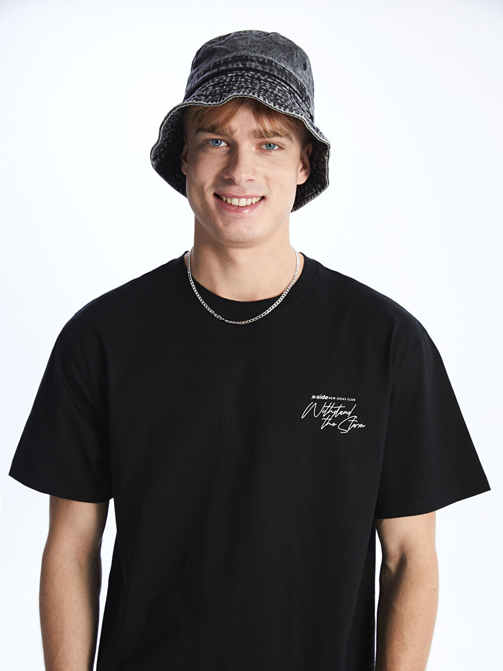 Crew Neck Short Sleeve Printed Combed Cotton Men's T-shirt -S46725Z8-CVL