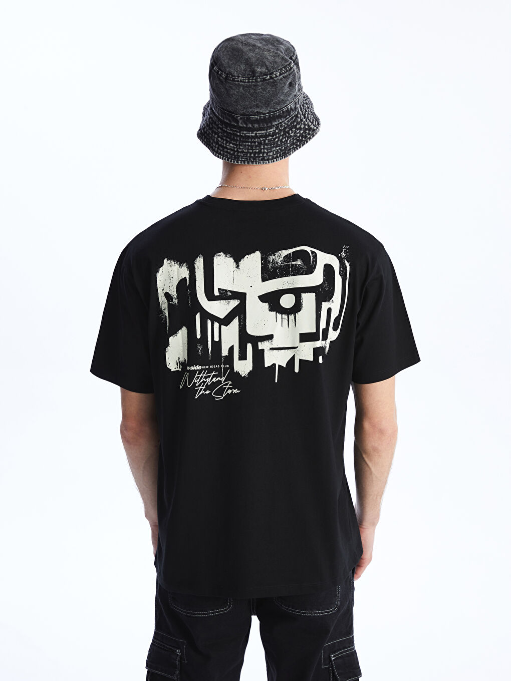 Crew Neck Short Sleeve Printed Combed Cotton Men's T-shirt -S46725Z8-CVL