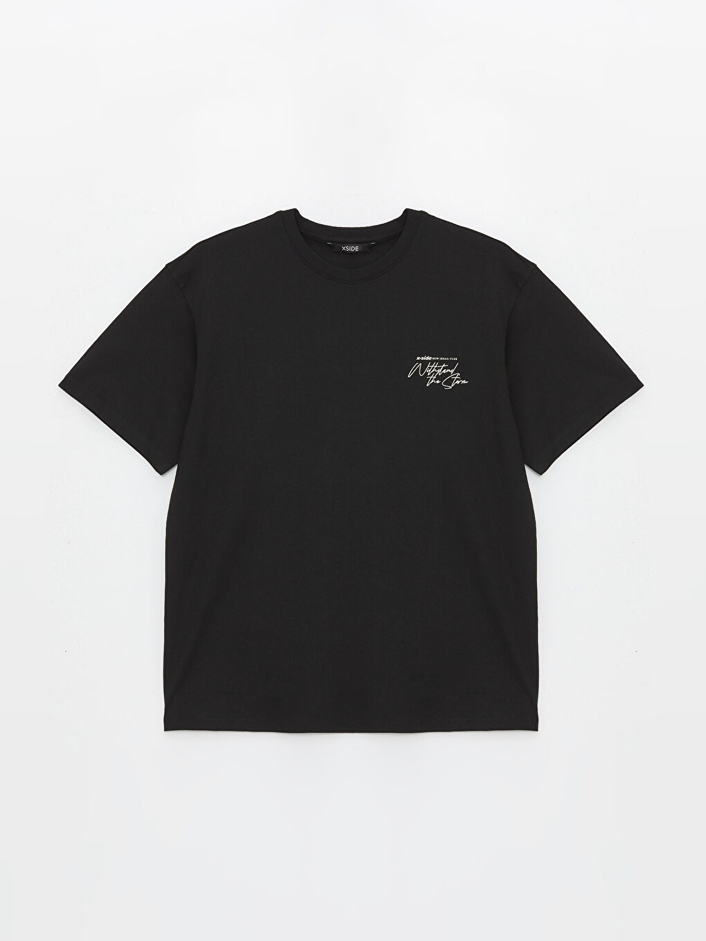 Crew Neck Short Sleeve Printed Combed Cotton Men's T-shirt -S46725Z8-CVL