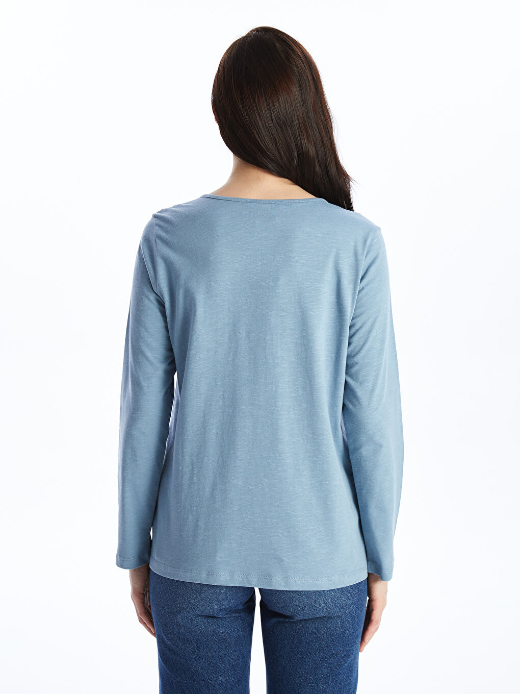 Tie Neck Embroidered Long Sleeve Women's Blouse -S46741Z8-R0V