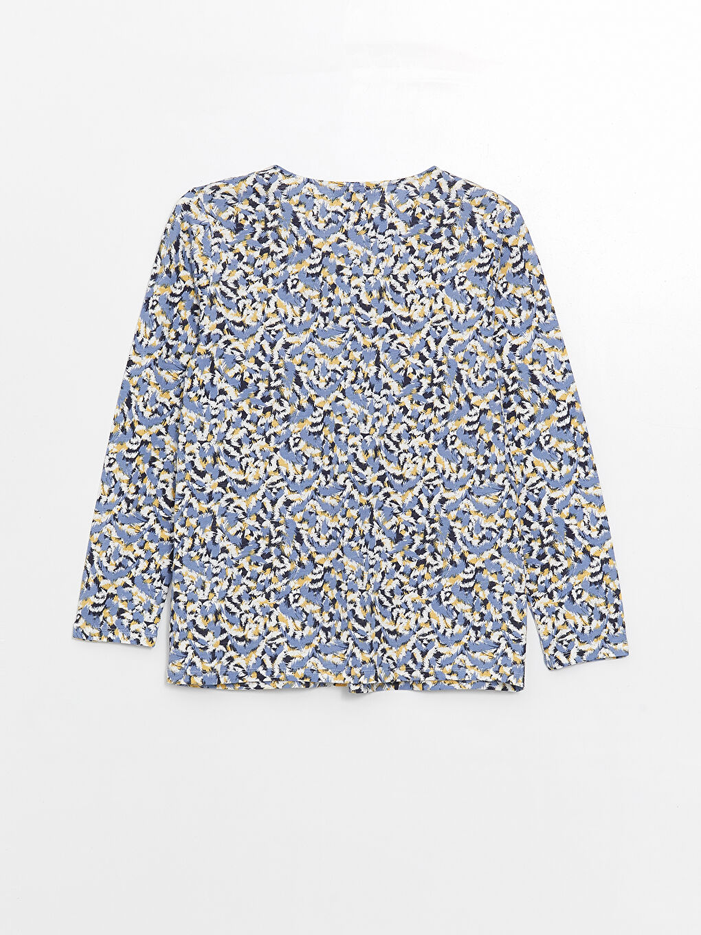 Crew Neck Patterned Long Sleeve Women's T-shirt -S46750Z8-LQK