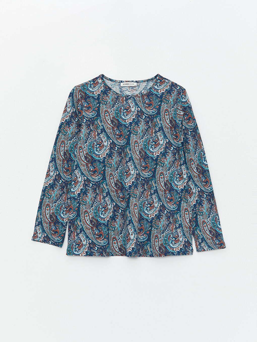 LCW Grace Crew Neck Patterned Long Sleeve Women's T-Shirt -S46750Z8-LQP