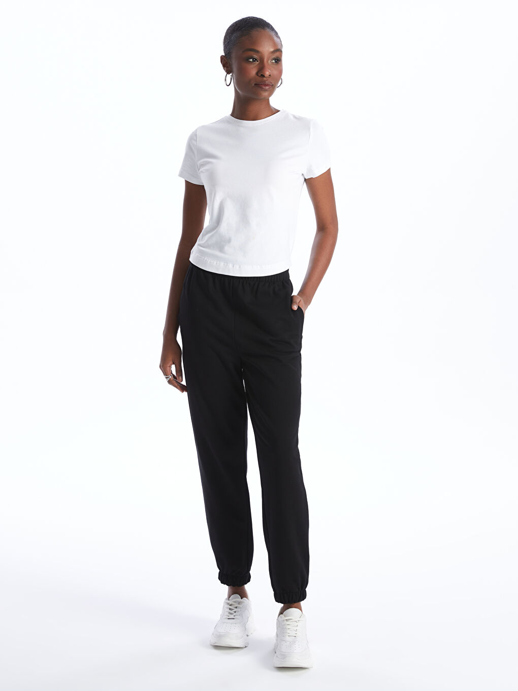 Elasticated Waist Women's Jogger Sweatpants -S46759Z8-CVL