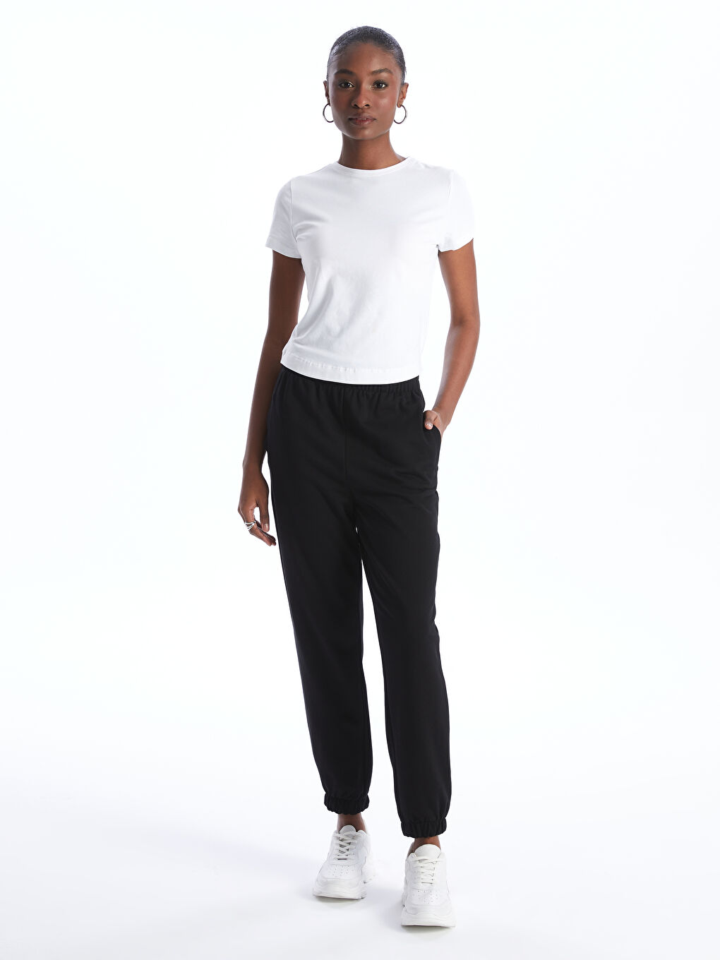 Elasticated Waist Women's Jogger Sweatpants -S46759Z8-CVL