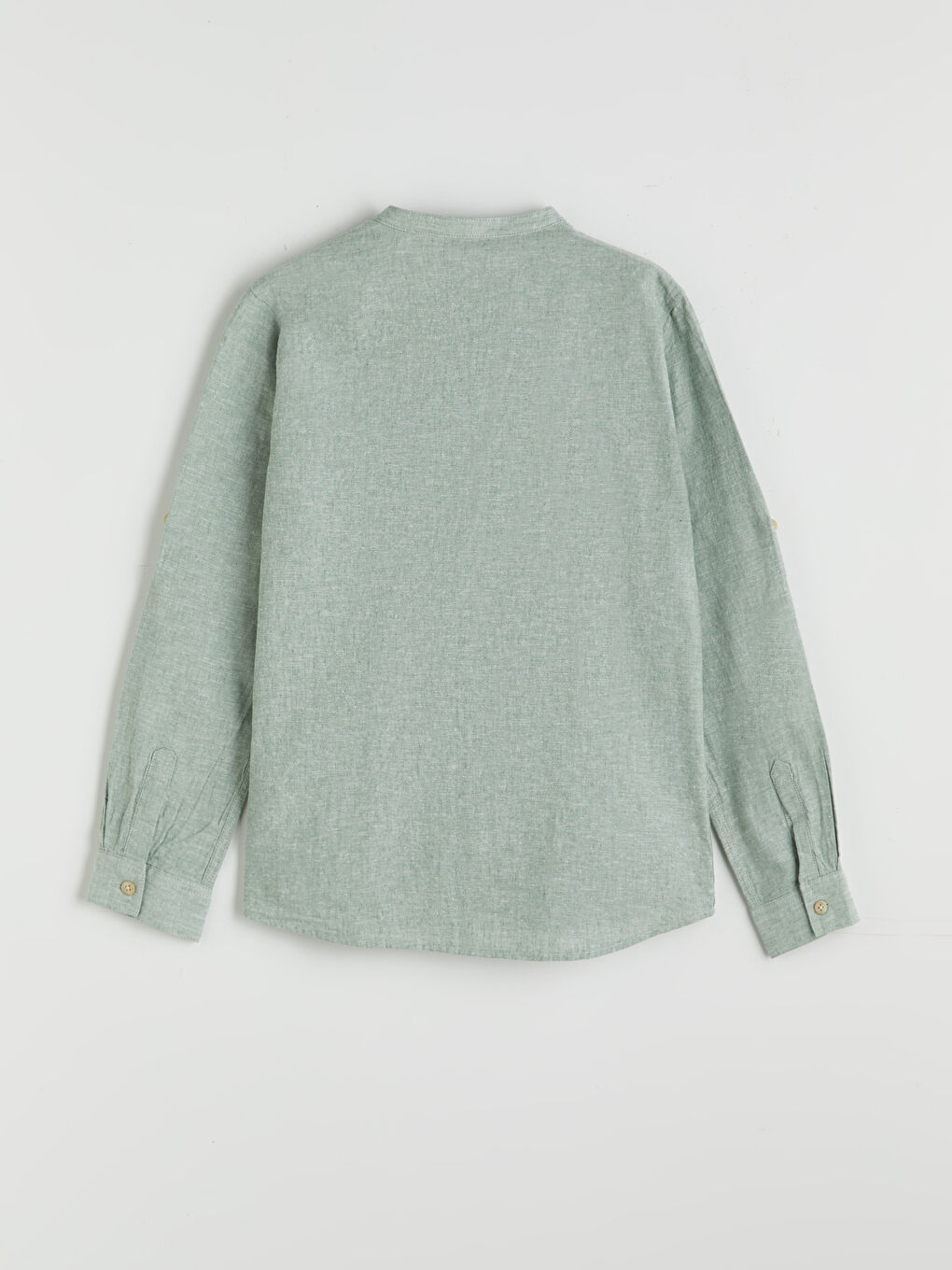 Grandad Collar Linen Blend Boys' Shirt -S46766Z4-GX7