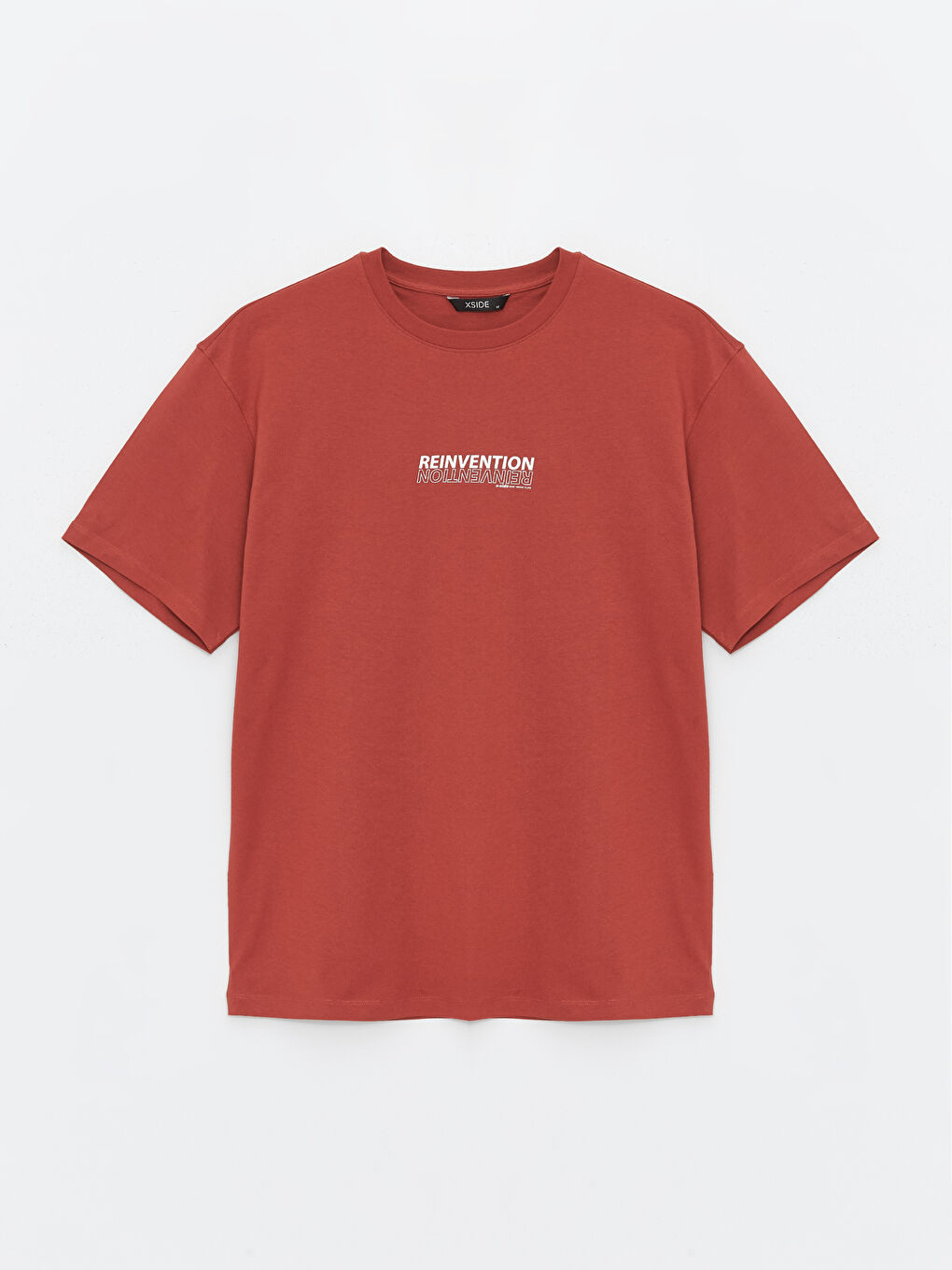 XSIDE Crew Neck Short Sleeve Printed Combed Cotton Men's T-shirt -S46791Z8-VVE