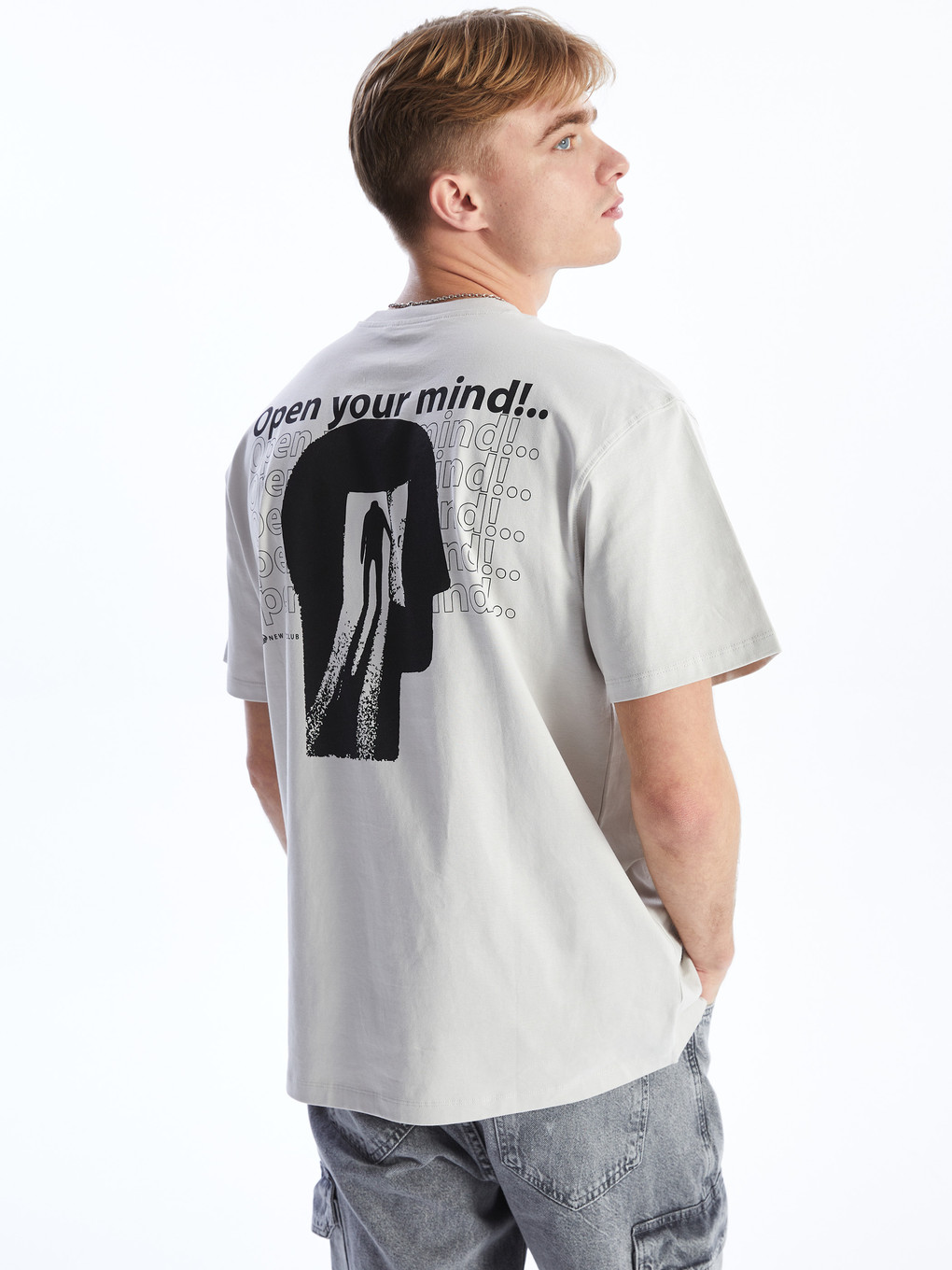 XSIDE Crew Neck Short Sleeve Printed Combed Cotton Men's T-shirt