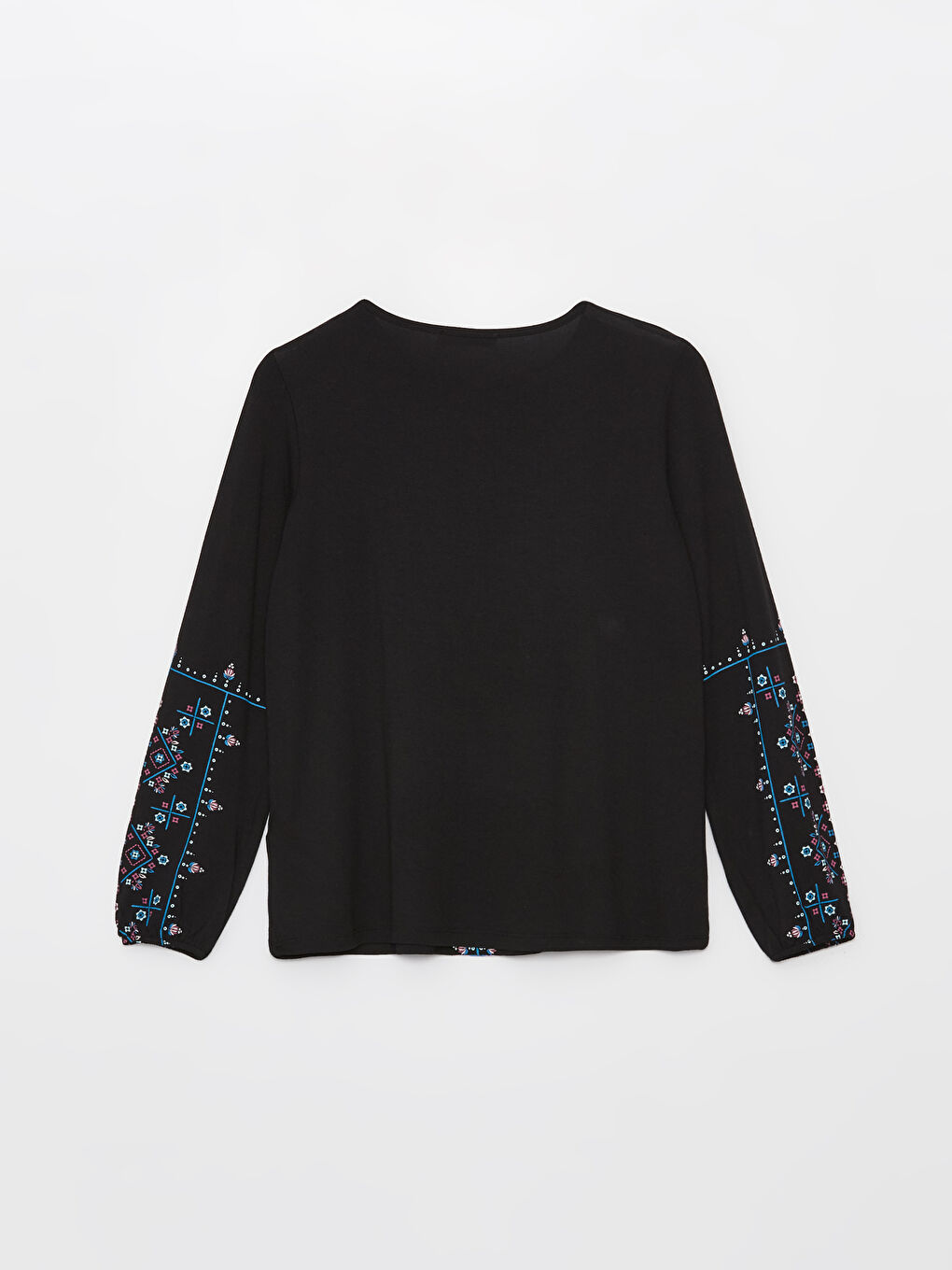LCW Grace Tie Neck Printed Long Sleeve Women's Blouse -S46835Z8-CVL
