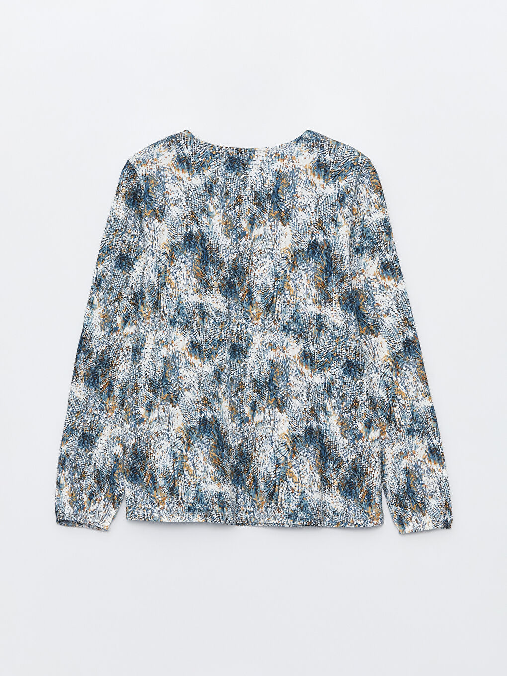 LCW Grace Tie Neck Patterned Long Sleeve Women's Blouse -S46846Z8-LRA
