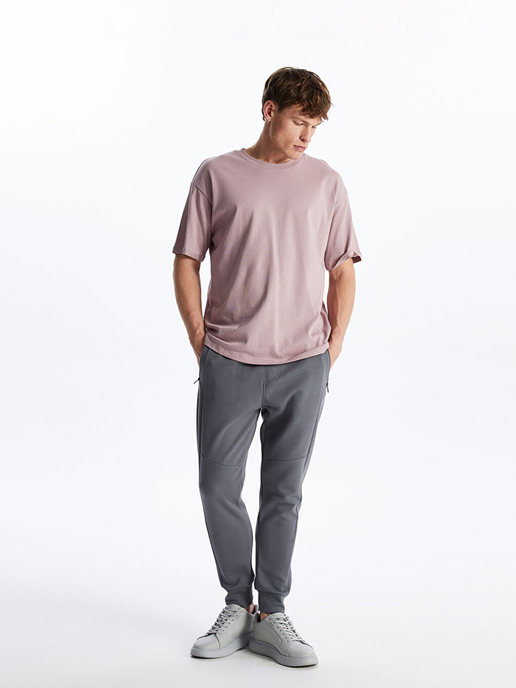 Gri Slim Fit Erkek Jogger Eşofman Altı-2