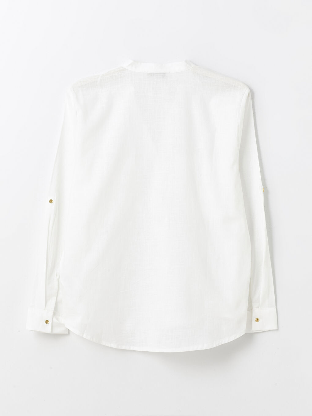 Notch Neck Plain Long Sleeve Women's Shirt -S46876Z8-R9J