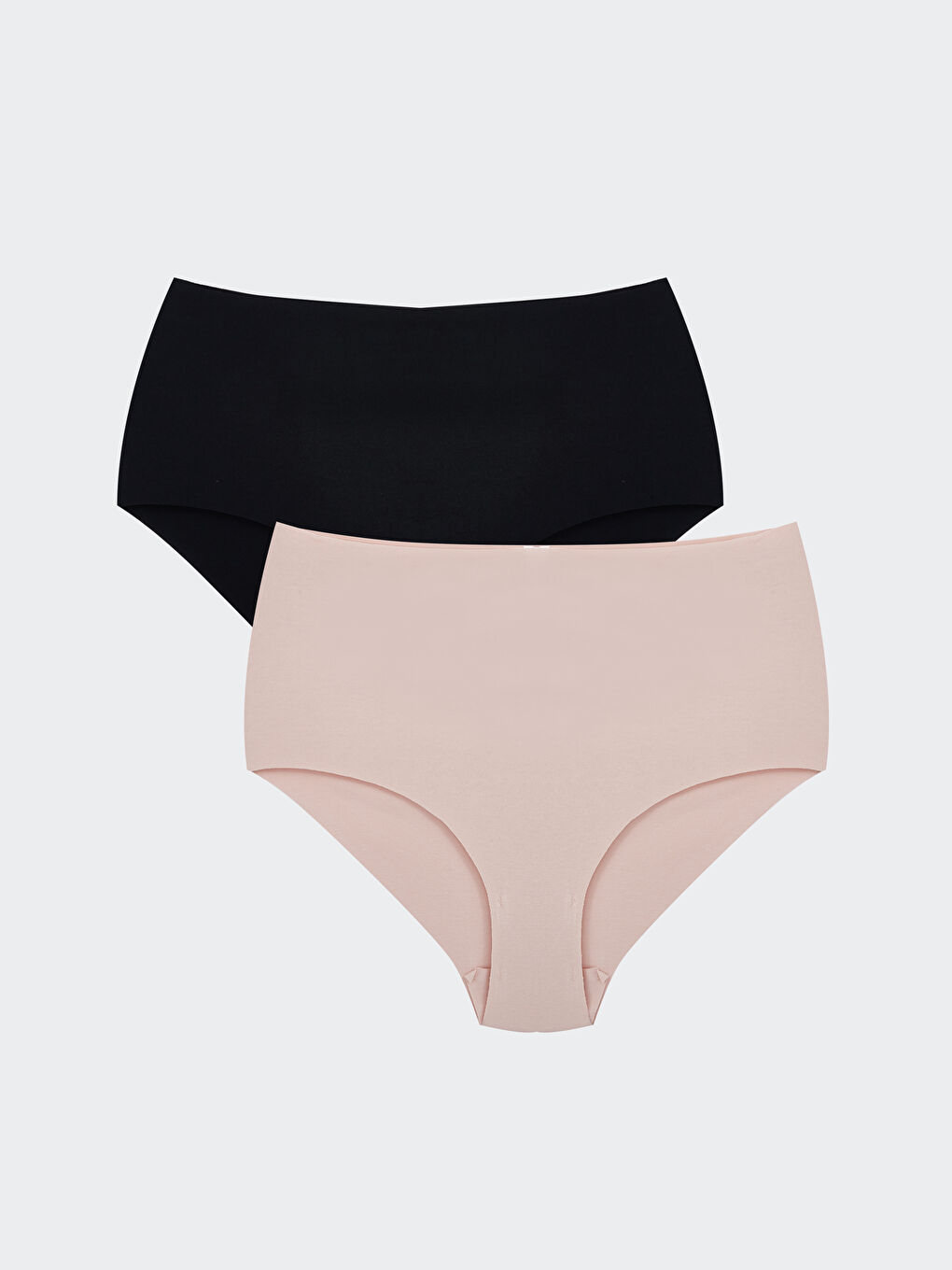 Pembe Düz Lazer Kesim Klasik Külot 2'li