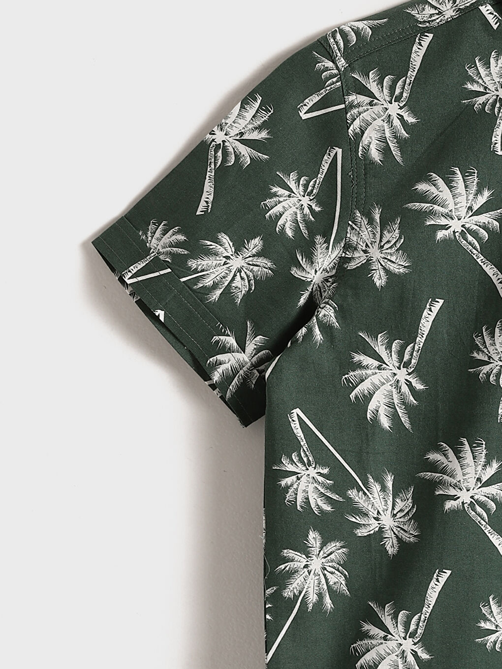 Patterned Short Sleeve Boy Shirt -S46931Z4-LRR