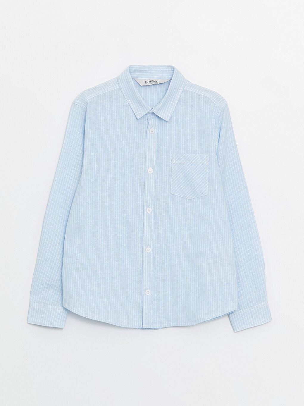 Striped Linen Blend Boy Shirt -S46939Z4-LEN