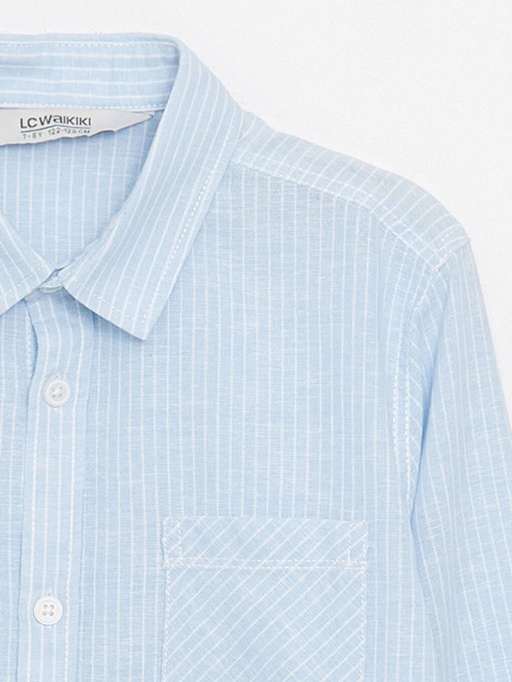 Striped Linen Blend Boy Shirt -S46939Z4-LEN