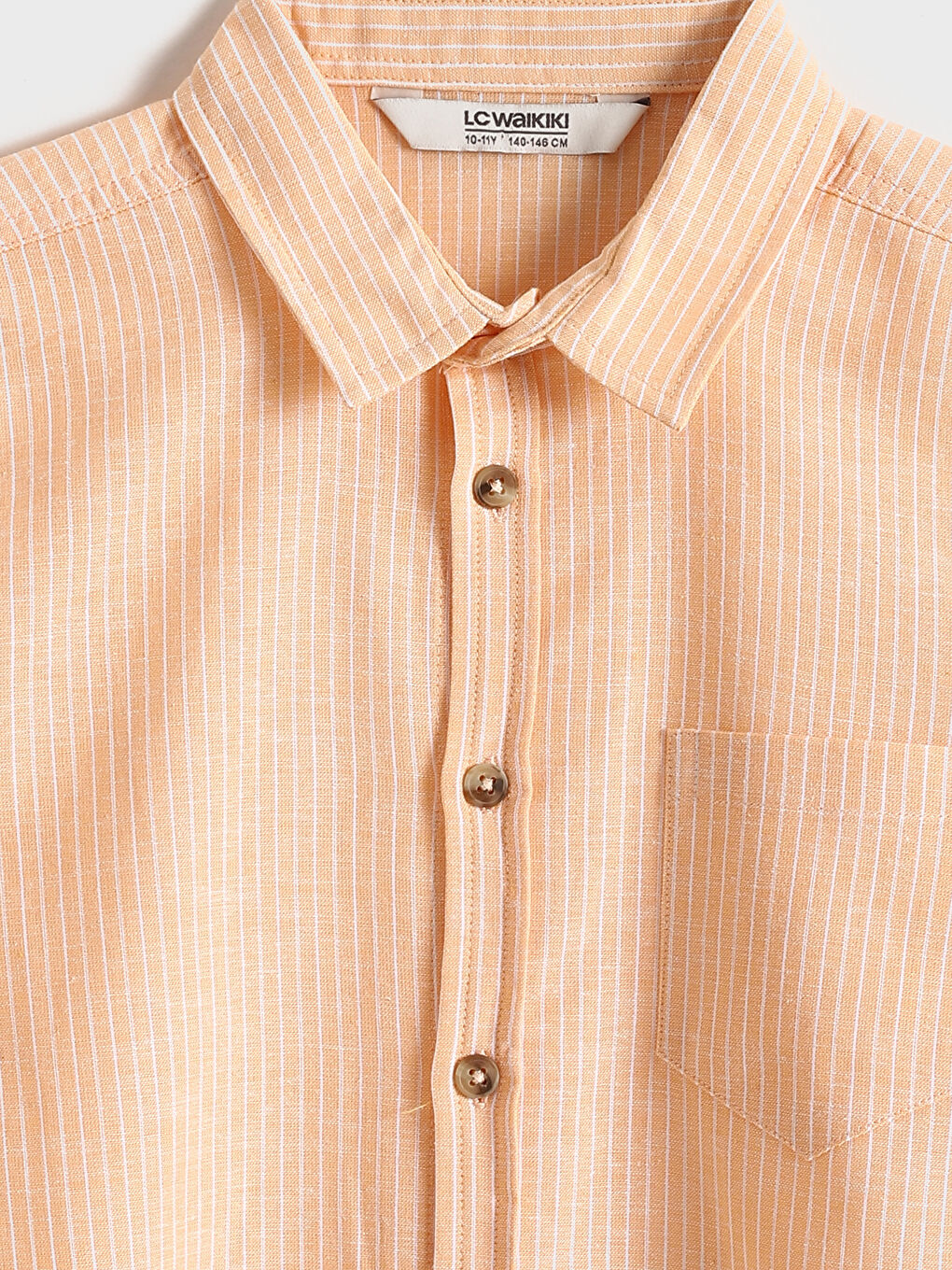 Striped Linen Blend Boy Shirt -S46939Z4-LHK