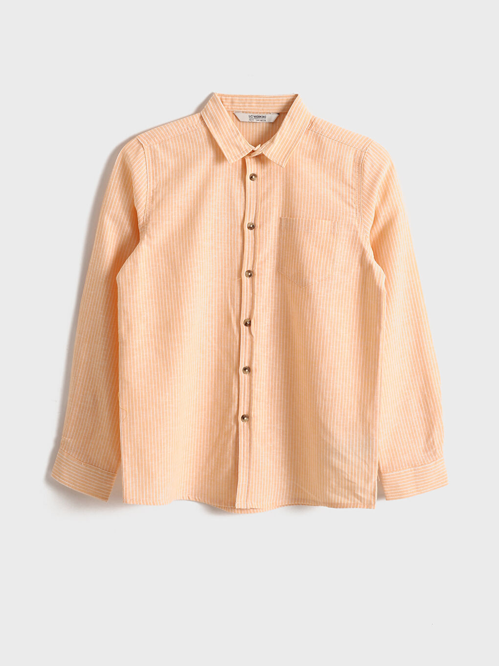 Striped Linen Blend Boy Shirt -S46939Z4-LHK