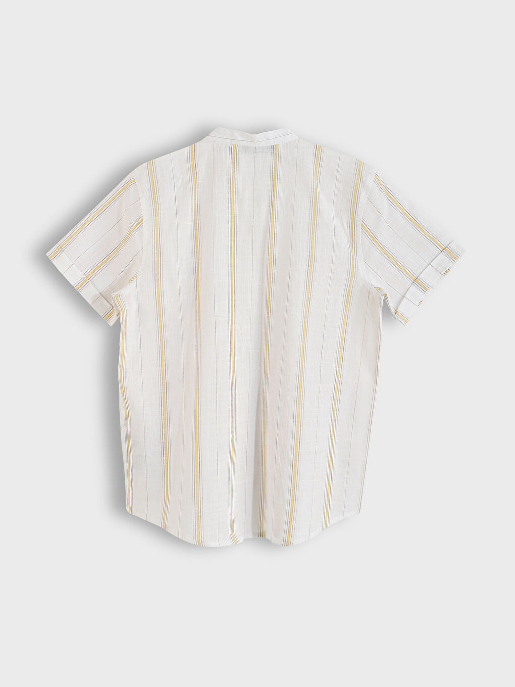 ұлдарға арналған жолақты қысқа жең тік жағалы жейде-2