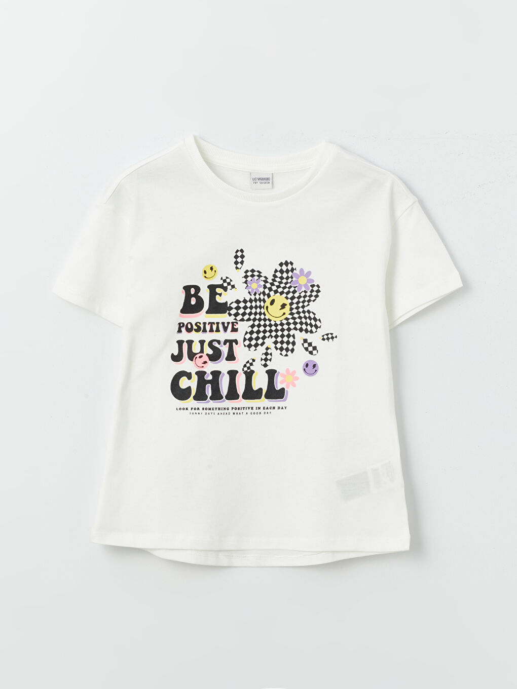Crew Neck Printed Short Sleeve Girls' T-Shirt -S46947Z4-R9J
