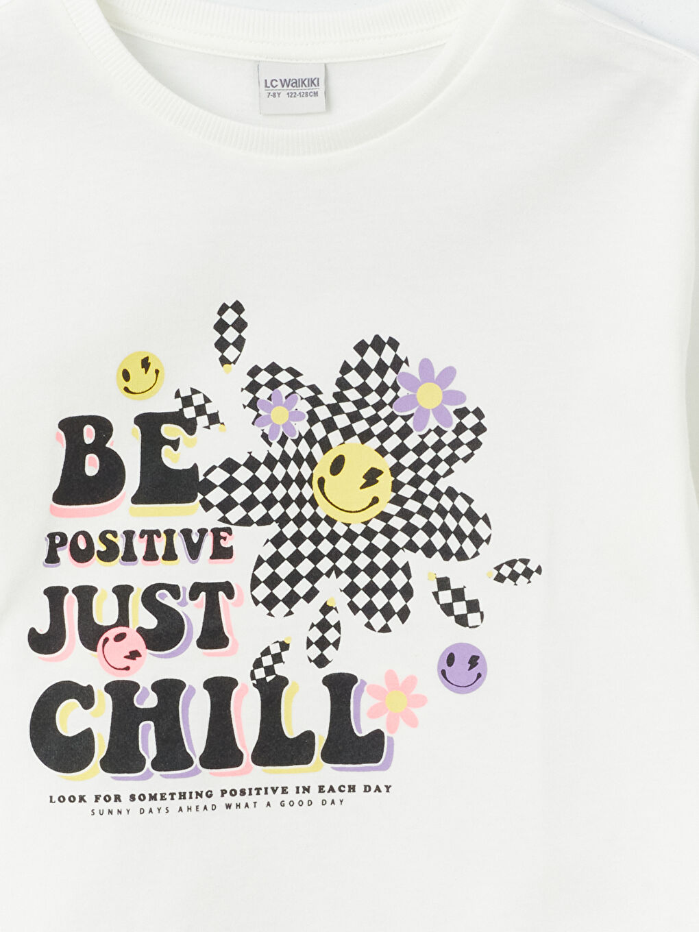 Crew Neck Printed Short Sleeve Girls' T-Shirt -S46947Z4-R9J