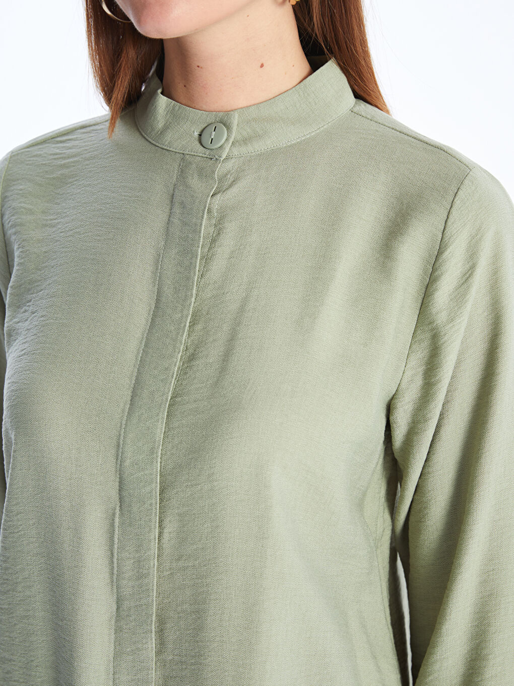 Grandad Regular Long Sleeve Women's Tunic -S46949Z8-GHY