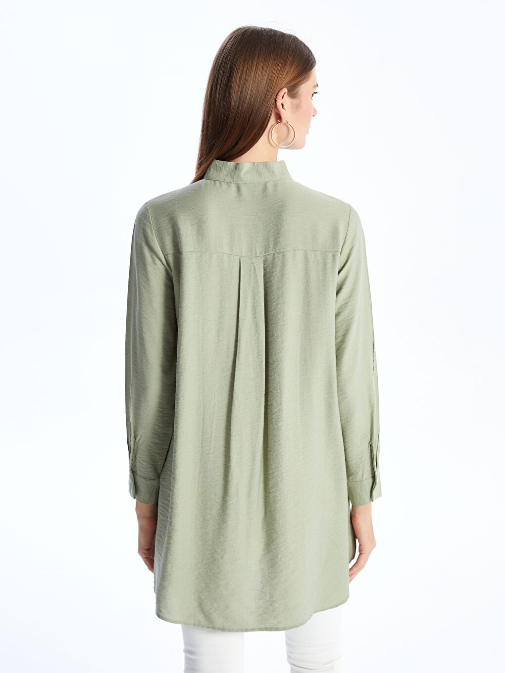 Grandad Regular Long Sleeve Women's Tunic -S46949Z8-GHY