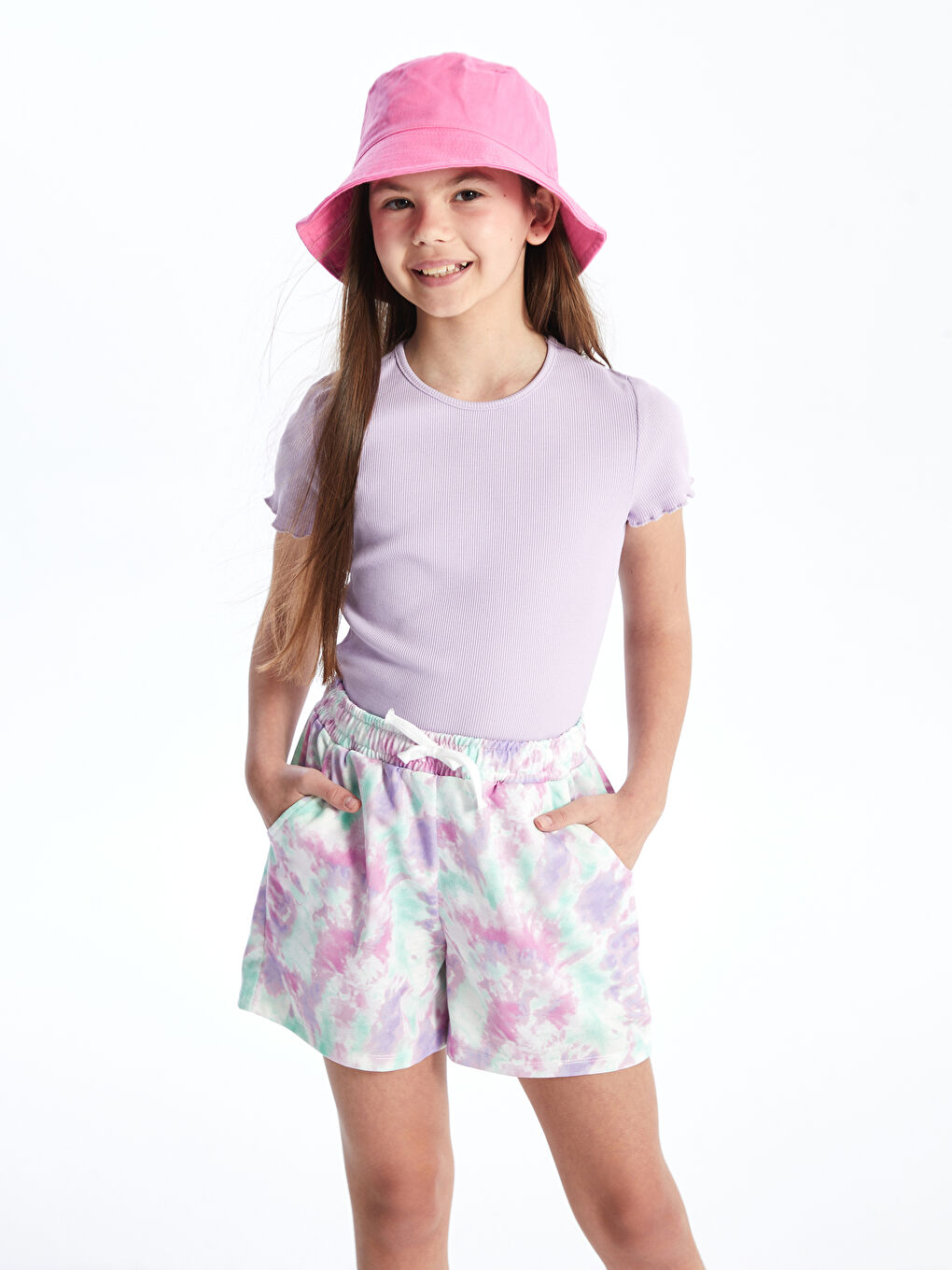 Crew Neck Basic Short Sleeve Girls T-Shirt -S46961Z4-G0W