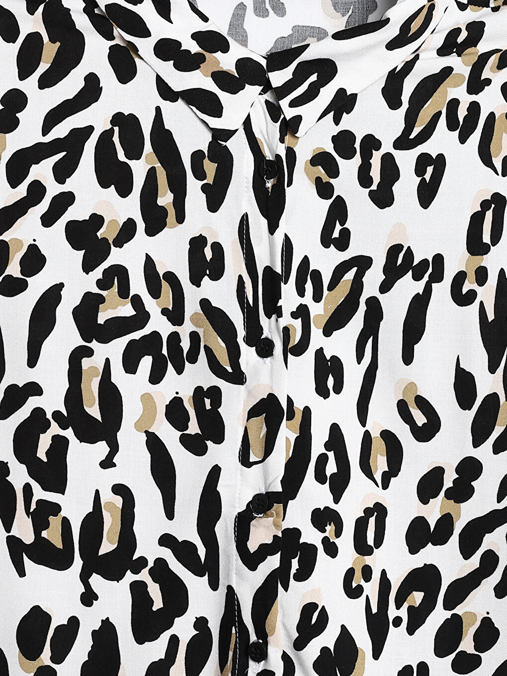 Collared Neck Patterned Women's Dress-2