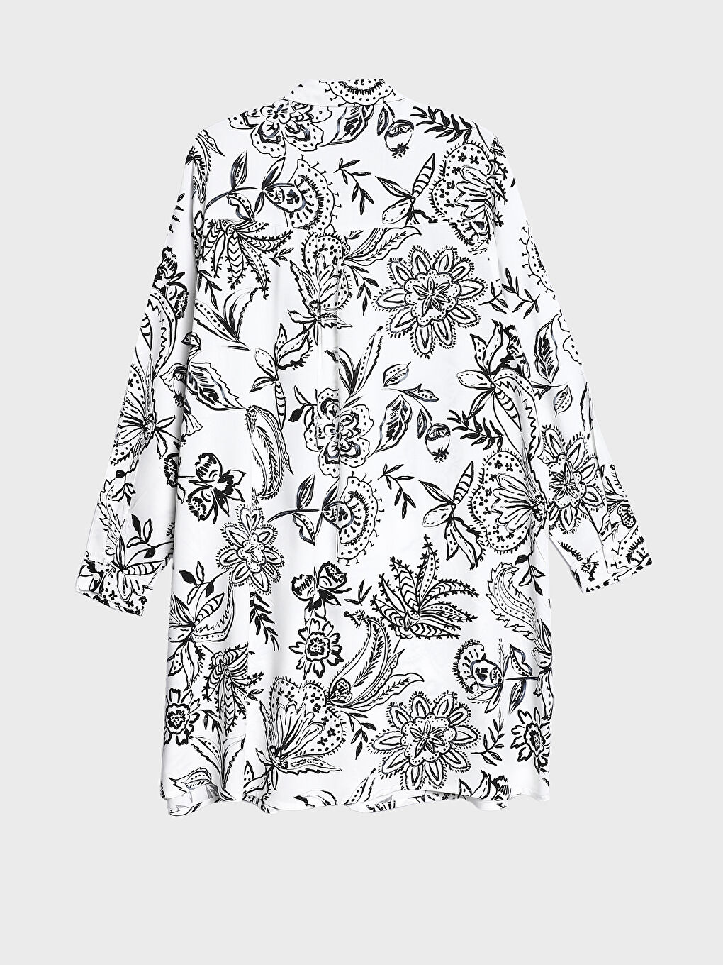 Collared Neck Patterned Women's Dress-2