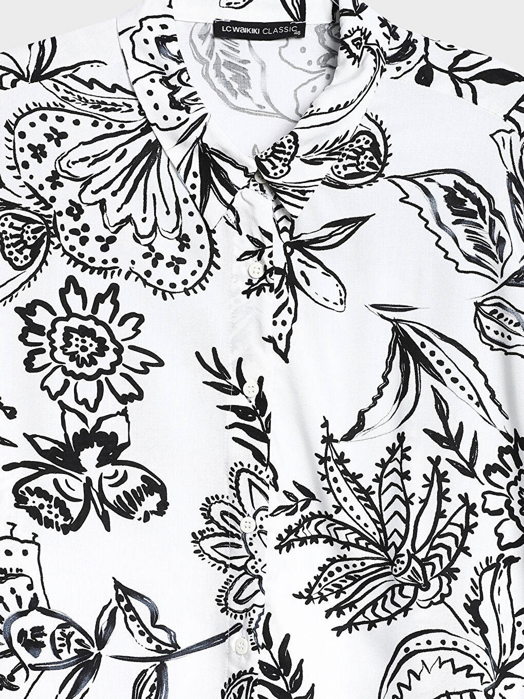 Collared Neck Patterned Women's Dress-3