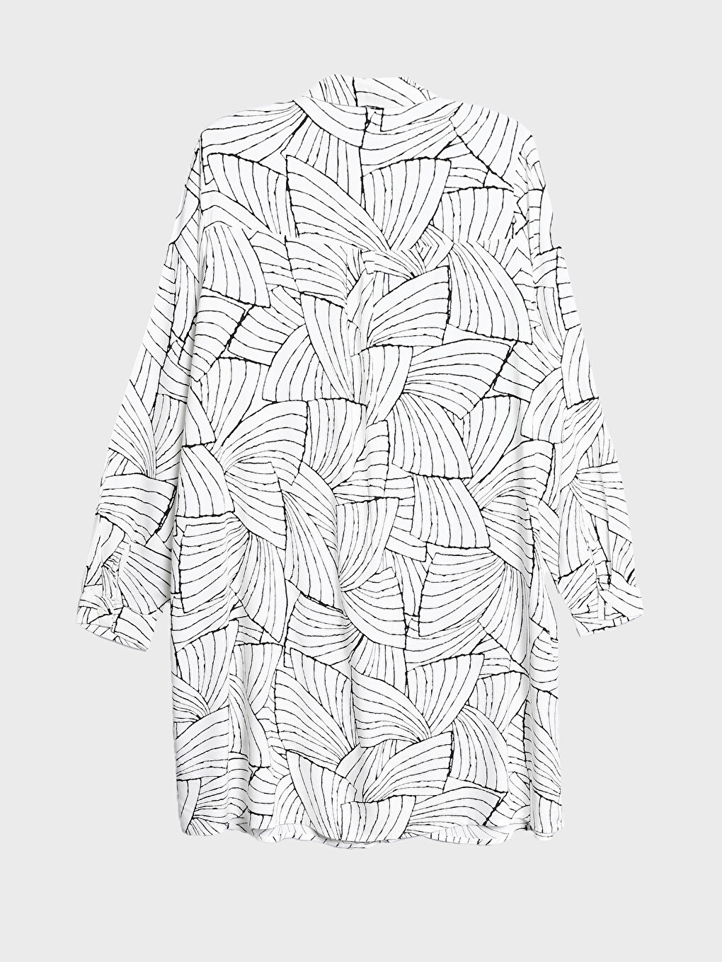 فستان نسائي بياقة قميص منقوش-2