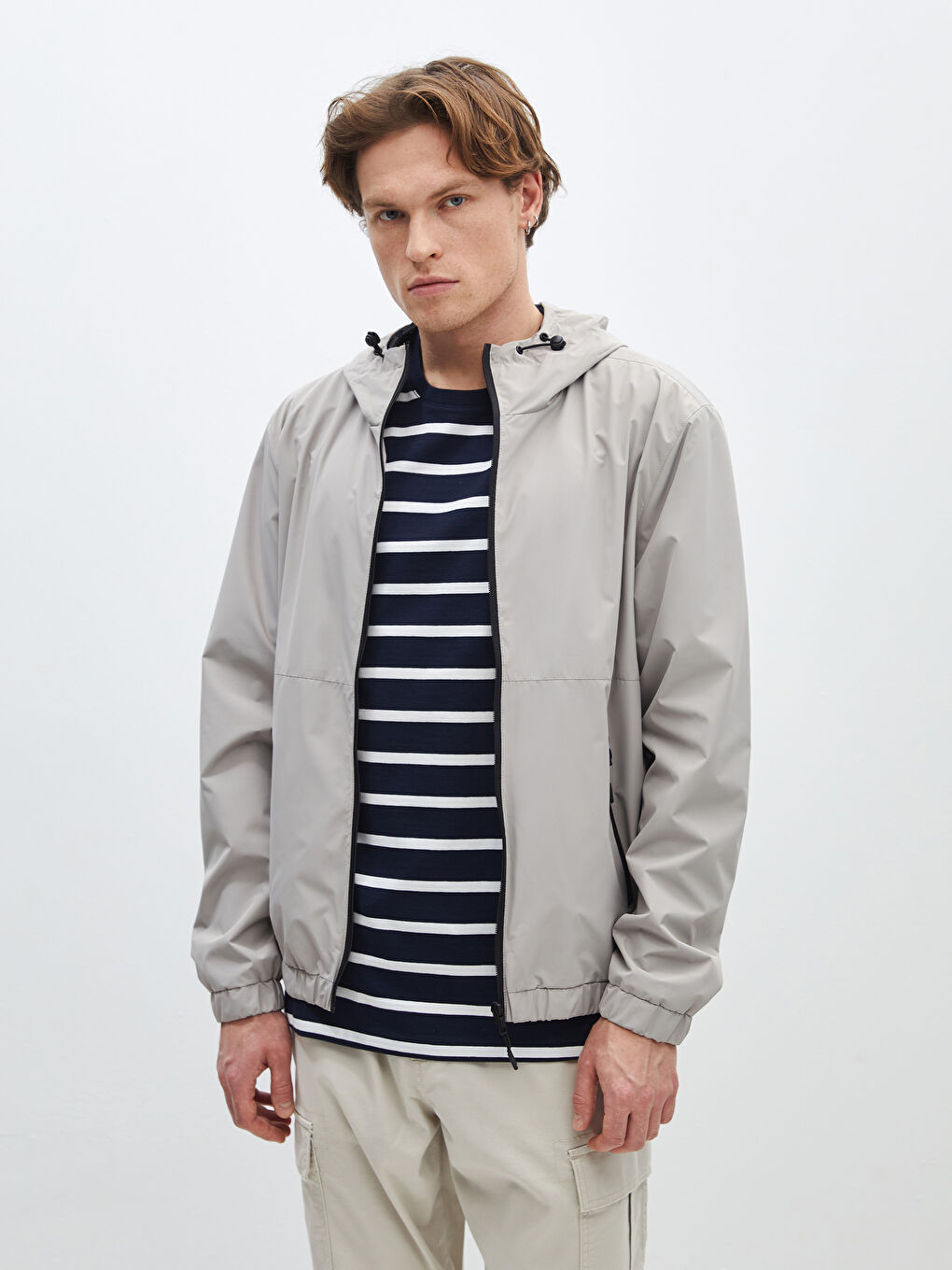 Standard Fit Hooded Men's Coat -S46987Z8-CV3