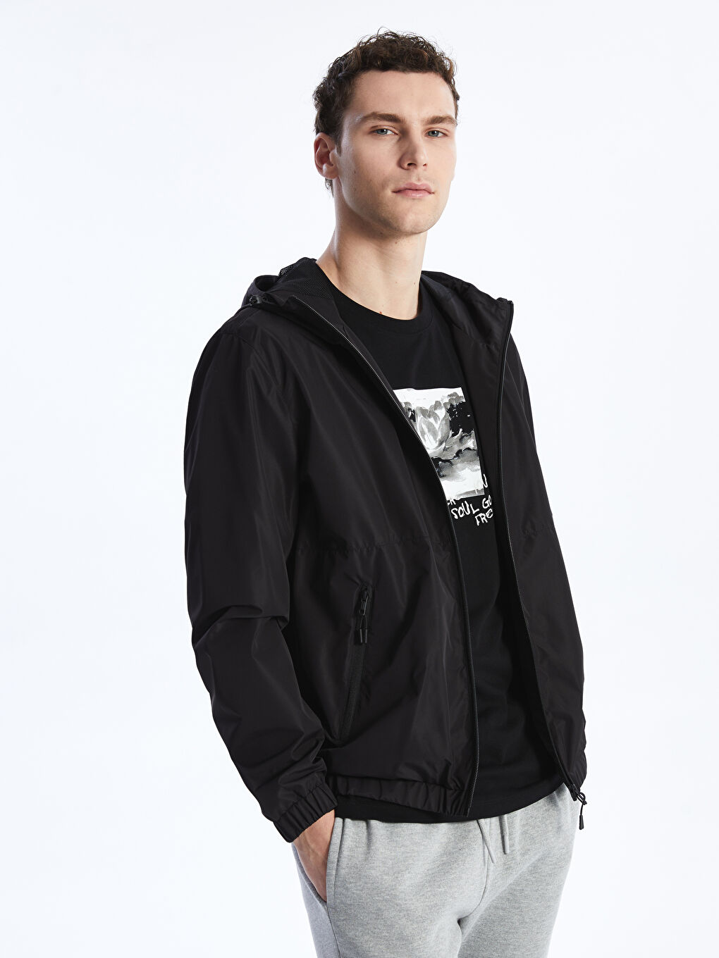 LCW Casual Standard Fit Hooded Men's Coat -S46987Z8-CVL